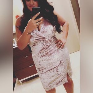 Purple velvet dress